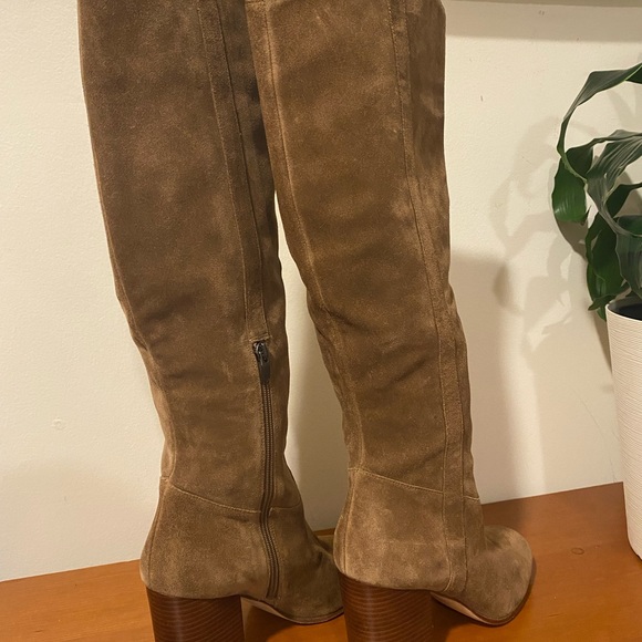 Suede Block Knee high boots - Picture 4 of 7